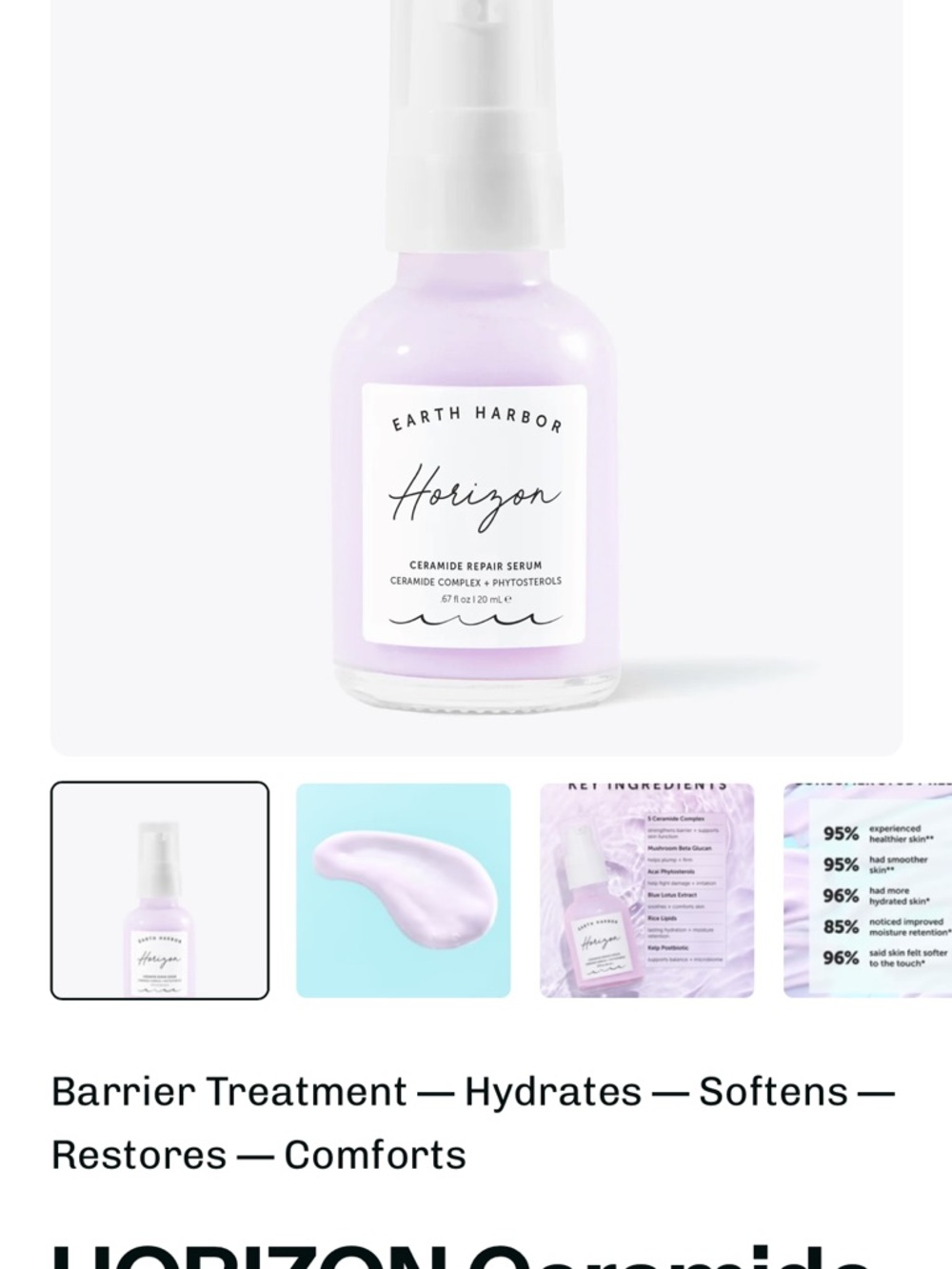 Earth Harbor Horizon Ceramide Repair Serum — Lavender
